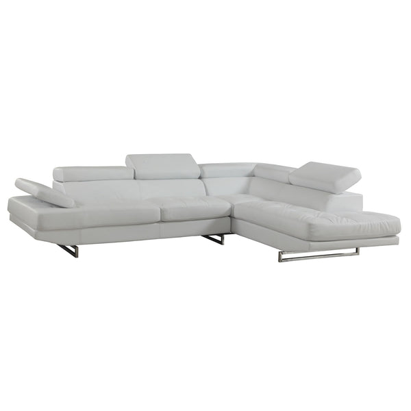 124" X 94" X 36" White  Sectional LAF