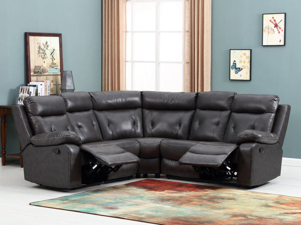 80" X 80" X 40" Dark Gray  Sectional