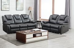 146" X 76" X 80" Gray  Power Reclining Sofa Love