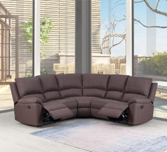 Brown Chenille Reclining Sectional