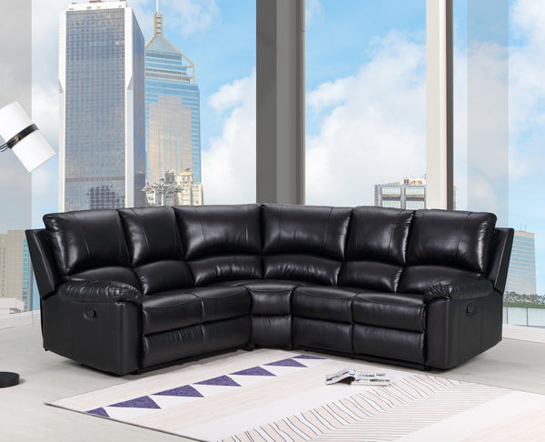 80" X 80" X 39" Black  Sectional