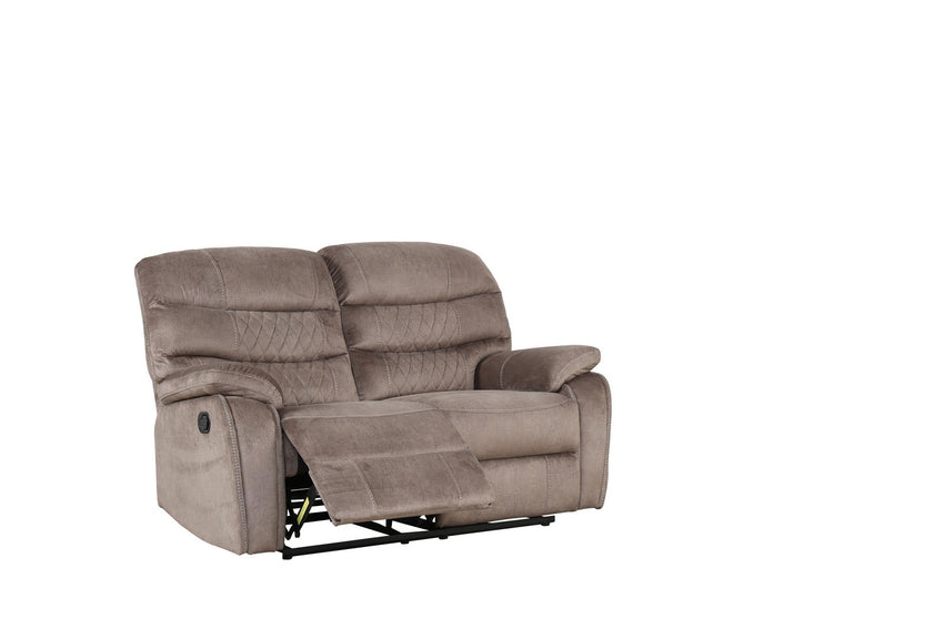 Light Brown Microfiber Reclining Loveseat