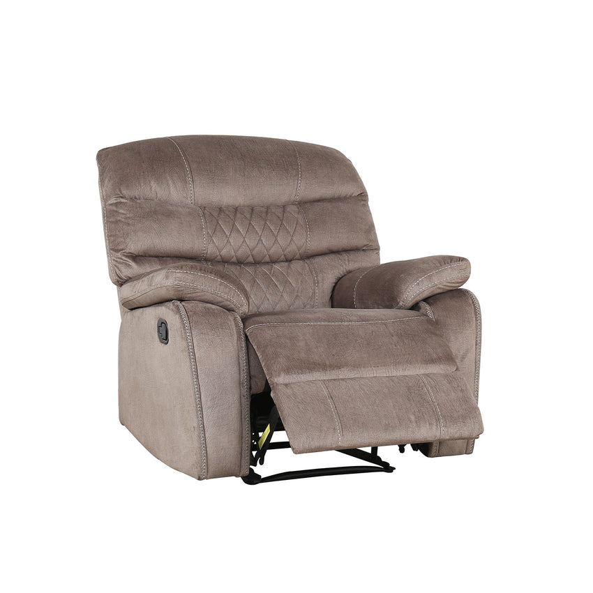 Light Brown Microfiber Recliner Chair