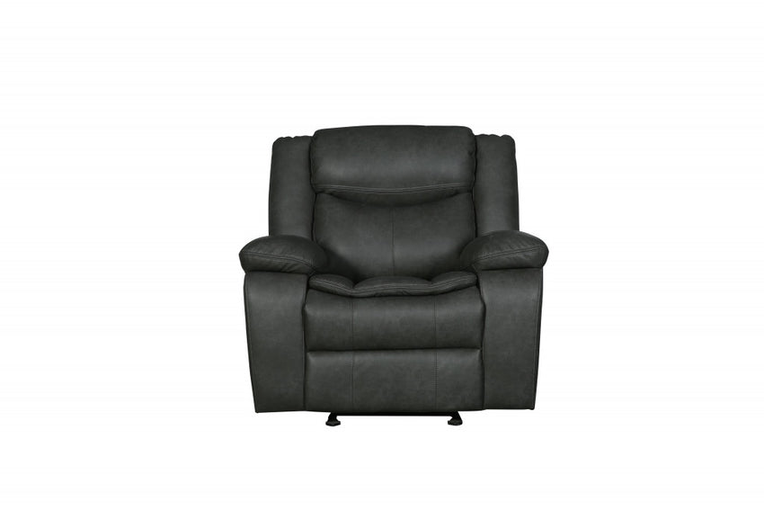 42" Gray Reclining Chair