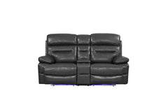 78" X 40" X 41" Gray  Power Reclining Console Loveseat