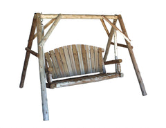 87" X 70" X 65"  Natural Wood Yard Swing