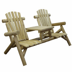 66' X 30' X 39'  Natural Wood Tete-A-Tete Chair