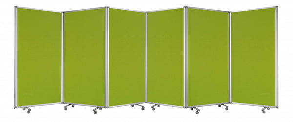 212 x 1 x 71 Green Metal 6 Panel Screen