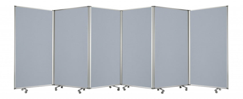 212 x 1 x 71 Metal Grey 6 Panel Screen