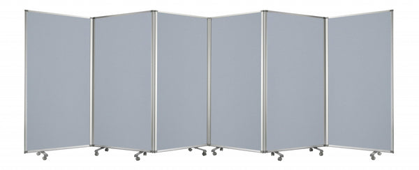 212 x 1 x 71 Metal Grey 6 Panel Screen