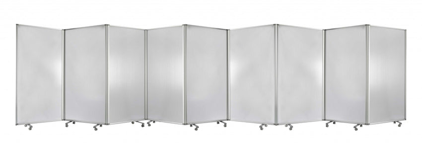 318" x 1" x 71" Clear Metal 9 Panel Resilient Screen