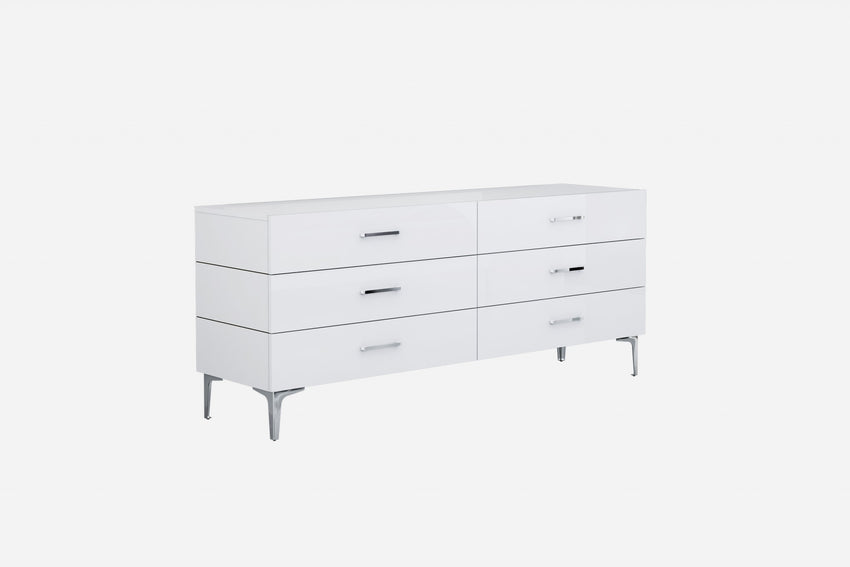 73 X 20 X 30 White Stainless Steel Double Dresser Extension