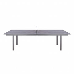 108 X 60 X 30 Dark Gray Ceramic Glass Game Table