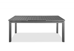 71 X 43 X 30 Gray Aluminum Extendable Dining Table