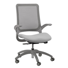 Grey Mesh Ventilated Rolling Office Desk Chair