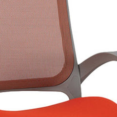 24.4" x 22.4" x 38" Orange Mesh / Fabric Office Chair