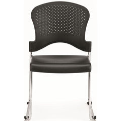 Set of 4 Black Professional Grade Plastic Chairs