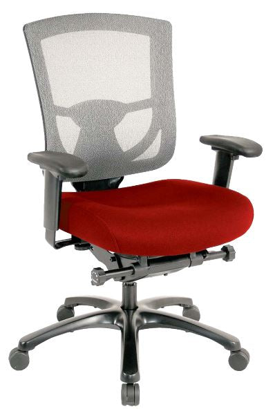 27.2" x 25.6" x 39.8" Red Mesh/Fabric Chair