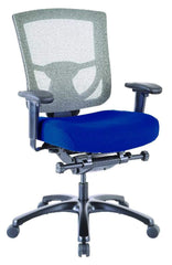 27.2" x 25.6" x 39.8" Blue Mesh/Fabric Chair