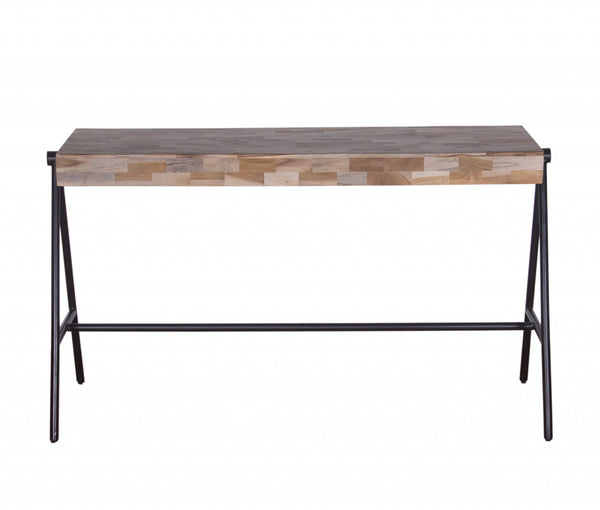 Boho Natural Narrow A Frame Wood  Table Desk