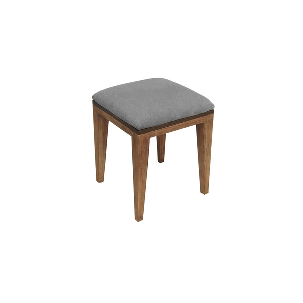 Gray and Natural Acacia Wood Stool