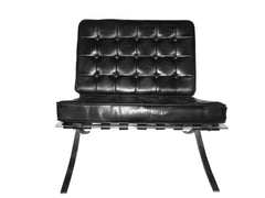 Black Full Leather Fireproof Foam Chair