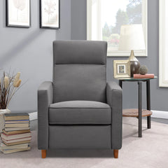 29.52" X 34.64" X 41.7" Dark Grey Fabric Manual Recliner