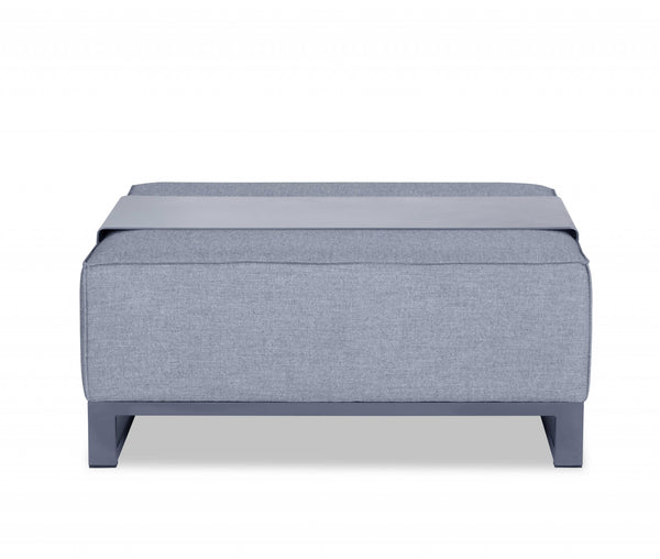 16 X 40 X 36 Gray Acrylic Ottoman