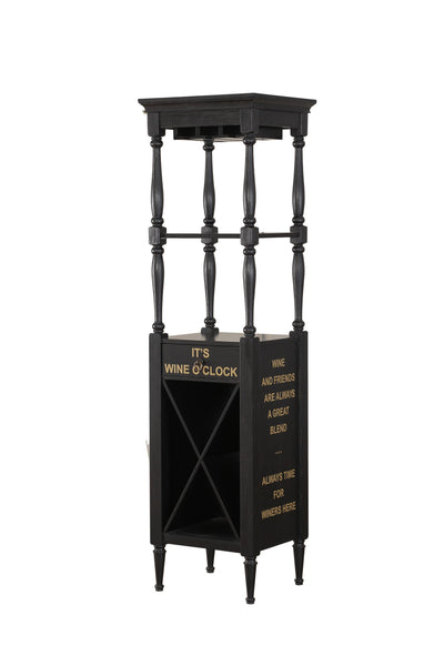 Fun Wine Black Wine Bar Cabinet