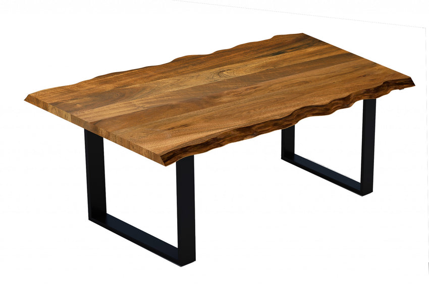 71" Modern Rustic Real Wood Live Edge Dining Table