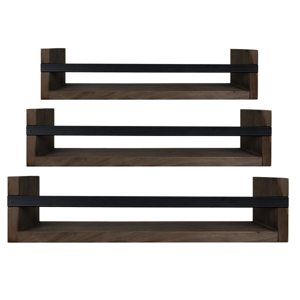 Set of 3 Rustic  Floating Shelves