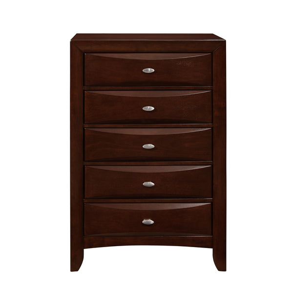 New Merlot Chest with 5 Chambared Drawer