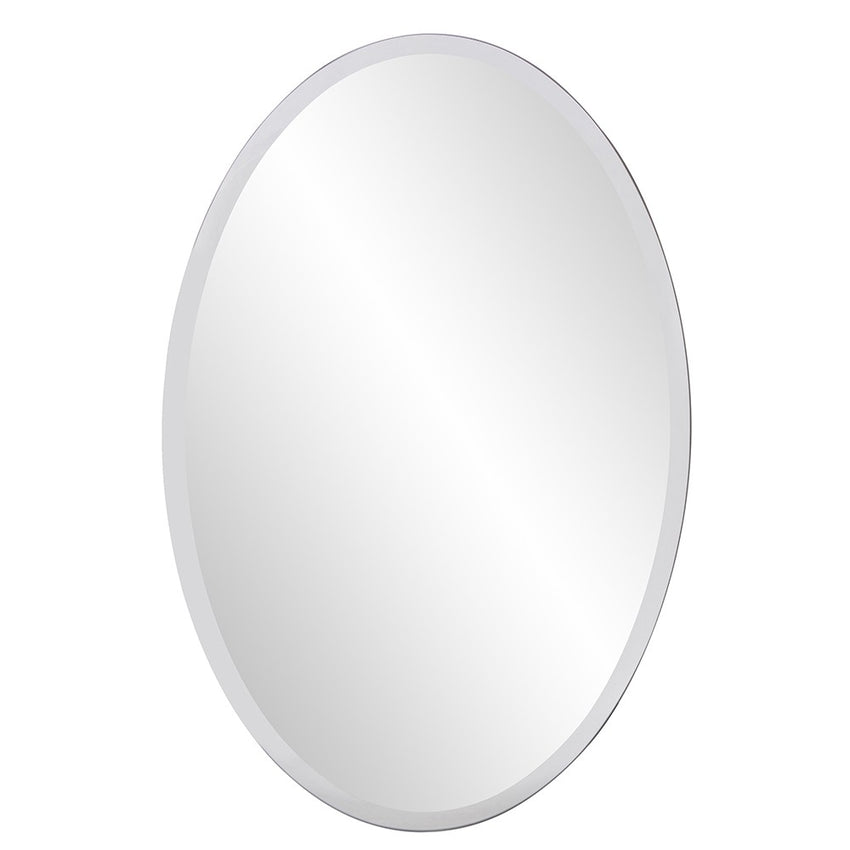 Oval Shaped Frameless Mirror