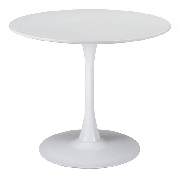 White Round Dining Table