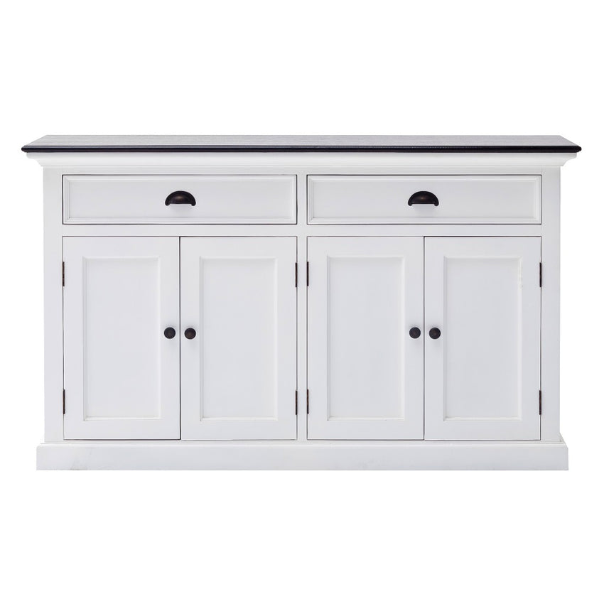 Modern Farmhouse Black and White Buffet Server