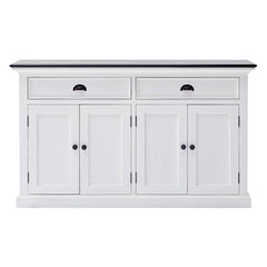 Modern Farmhouse Black and White Buffet Server