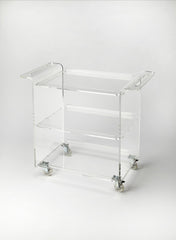 Clear Acrylic Rolling Server Bar Cart