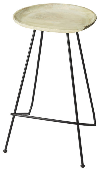 Abstract Iron Backless Bar Stool