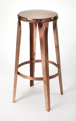 Rustic Copper Backless Bar Stool