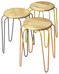 Stackable Iron Colored Stools