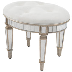 Modern Mirrored Vanity Stool