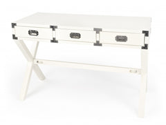 Modern White Campaign Style Desk