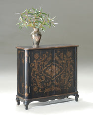 Leyden European Black Painted Console Cabinet