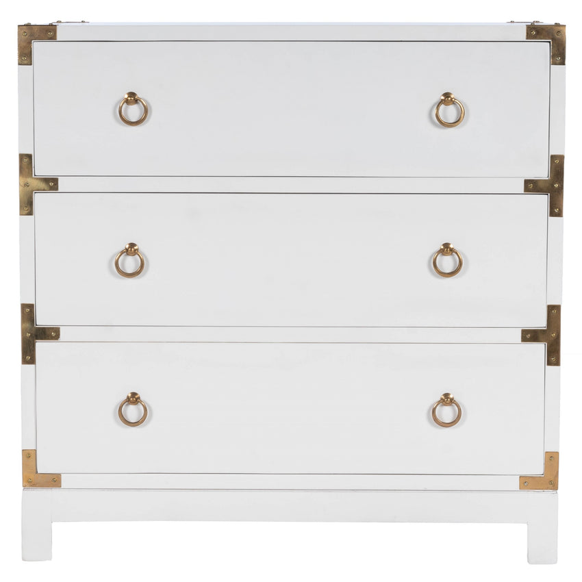 Forster Glossy White Campaign Chest