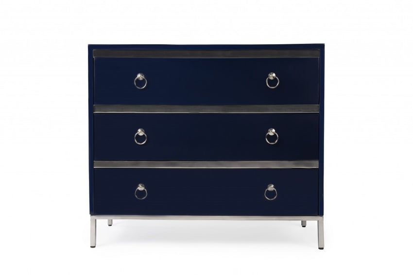 Monika Blue & Silver Accent Chest