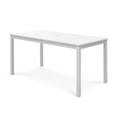 White Dining Table with Straight Legs