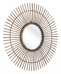 Gold Tribal Round Mirror