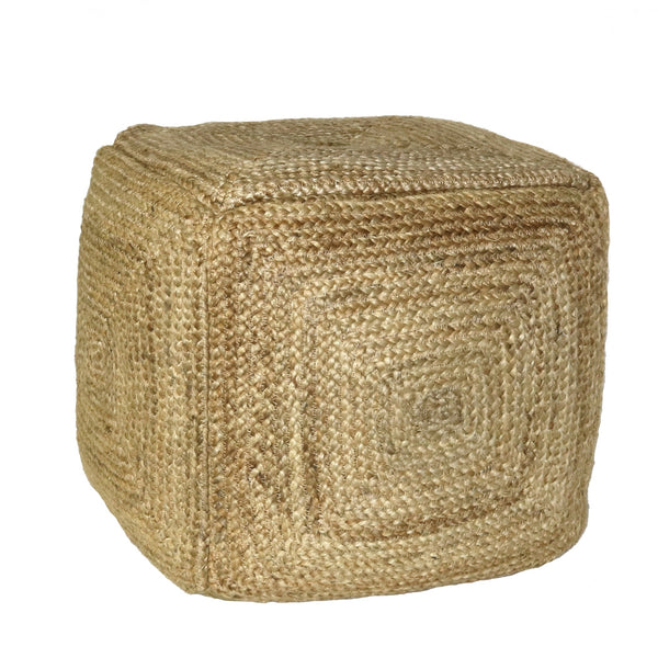 Natural Hemp Square Pouf