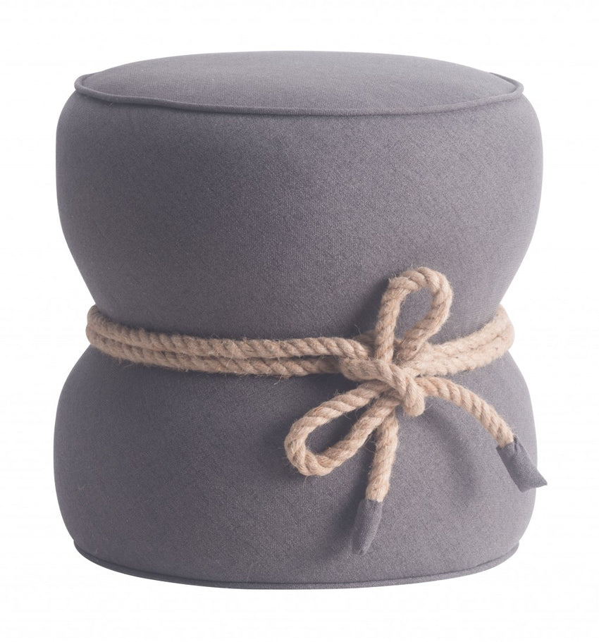 Gray Cinch Ottoman