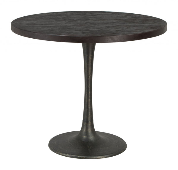 Round Black Dining Table